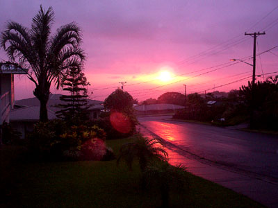 Sunset from the yard